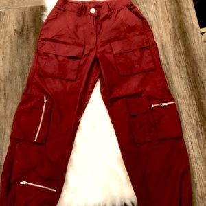 Baggy burgundy joggers